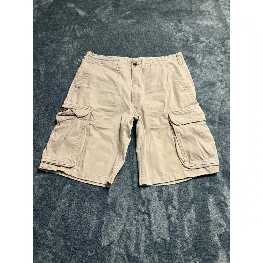 Polo Jeans Company Ralph Lauren Men's Cargo Shorts Size 36 Khaki Beige Cotton